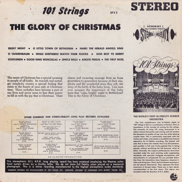 101 Strings – The Glory Of Christmas VinylPursuit.com