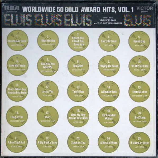 Elvis – Worldwide 50 Gold Award Hits, Vol. 1 - 1970 Box Set with Souvenir Photo Album VinylPursuit.com