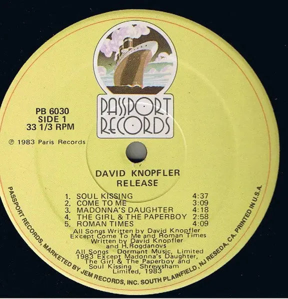David Knopfler – Release - 1983 VinylPursuit.com