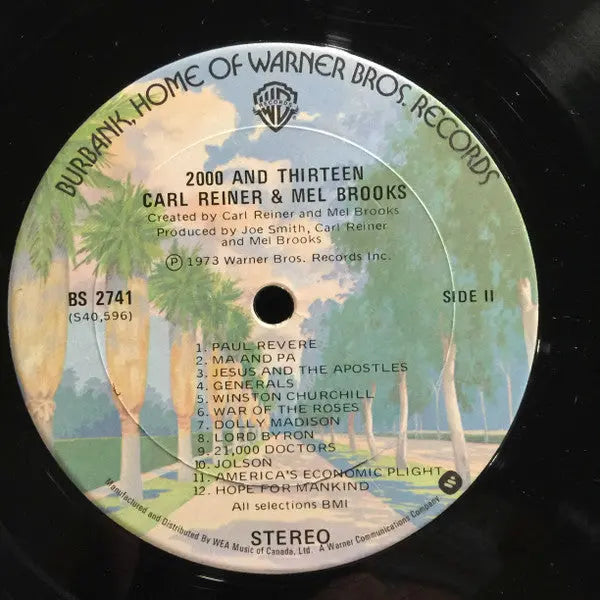 Carl Reiner and Mel Brooks – 2000 And Thirteen - 1973 Original Comedy Vinyl Pursuit Inc