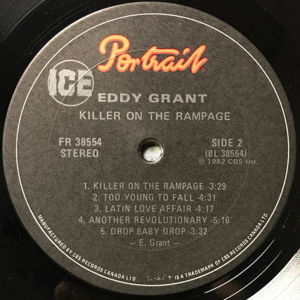 Eddy Grant – Killer On The Rampage - 1983 Original - Vinyl Pursuit Inc