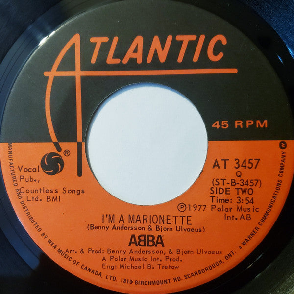 ABBA – Take A Chance On Me - 7" Single Vinyl Pursuit Inc