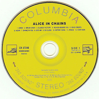 Alice In Chains – Alice In Chains - CD, 1995 Yellow Case Vinyl Pursuit Inc