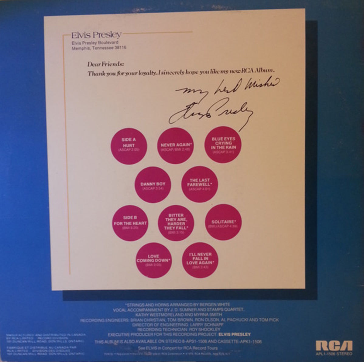 Elvis Presley – From Elvis Presley Boulevard, Memphis, Tennessee - 1976 VinylPursuit.com