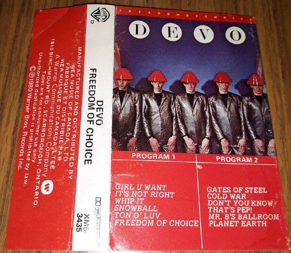 Devo – Freedom Of Choice - Cassette, 1980 VinylPursuit.com