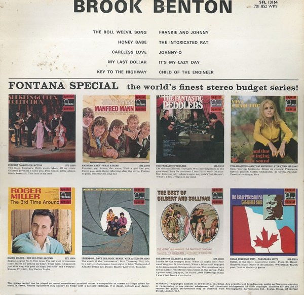 Brook Benton – Brook Benton - Early UK Pressing VinylPursuit.com