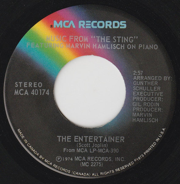 Marvin Hamlisch – Music From "The Sting" The Entertainer / Solace - 7" Single Vinyl Pursuit Inc