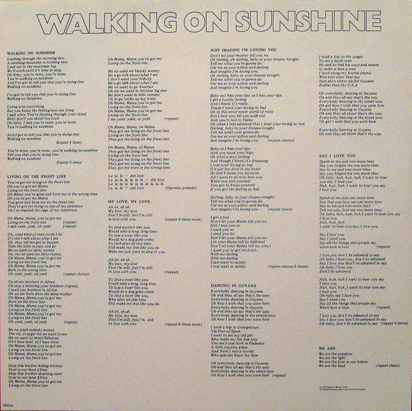 Eddy Grant – Walking On Sunshine Vinyl Pursuit Inc