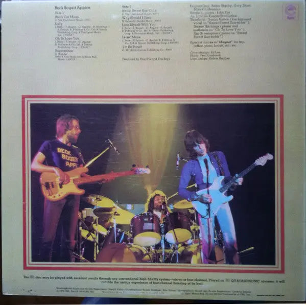 Beck, Bogert and Appice - Beck Bogert Appice - 1973 Quadraphonic Pressing, Rare VinylPursuit.com