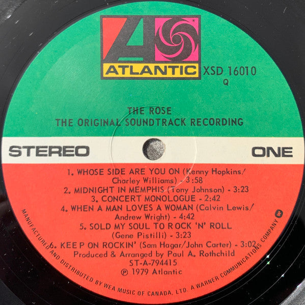 Bette Midler – The Rose - The Original Soundtrack Recording - 1979 Original VinylPursuit.com