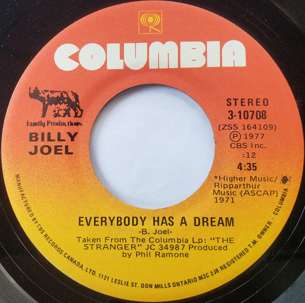 Billy Joel – Movin' Out (Anthony's Song) -  7" Single - 1978 Vinyl Pursuit Inc