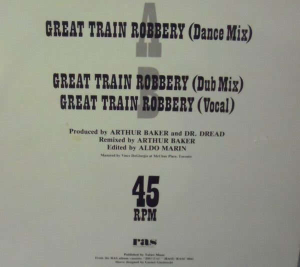 Black Uhuru – Great Train Robbery - 1986 Orginal VinylPursuit.com