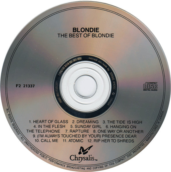 Blondie – The Best Of Blondie - CD Vinyl Pursuit Inc