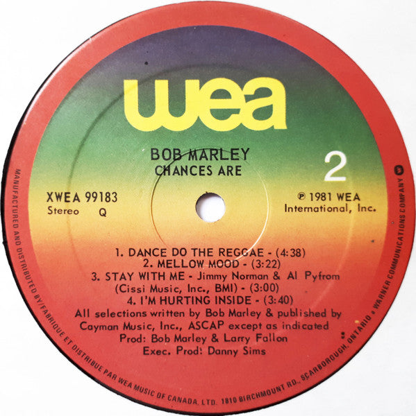 Bob Marley – Chances Are - 1981 VinylPursuit.com