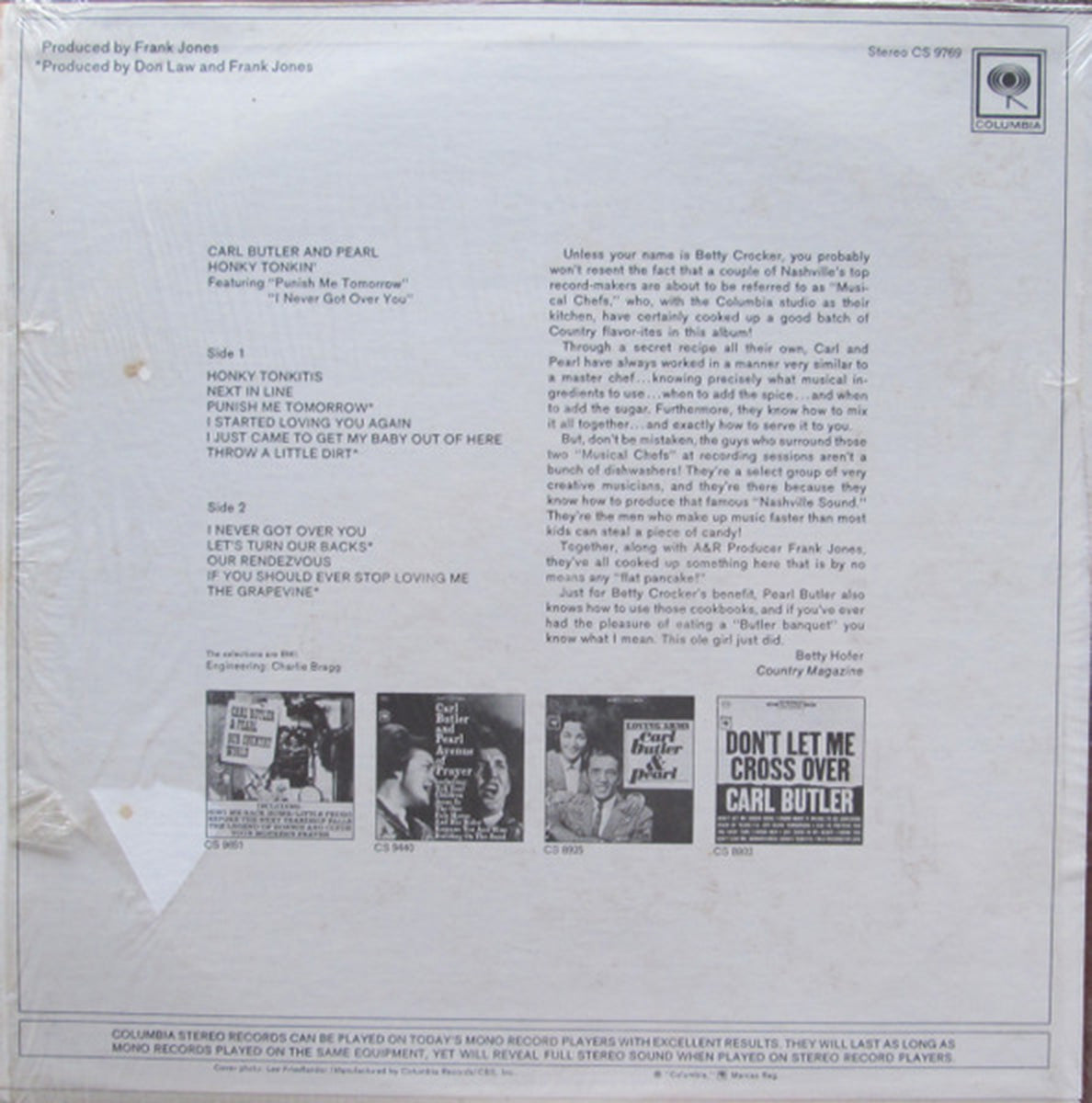 Carl Butler And Pearl – Honky Tonkin VinylPursuit.com