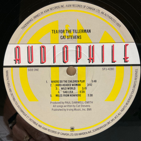 Cat Stevens – Tea For The Tillerman - 1980 Limited Edition Audiophile Pressing, Rare VinylPursuit.com