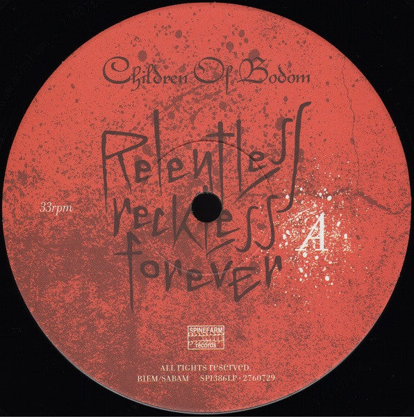 Children Of Bodom – Relentless Reckless Forever - Original Finnish Pressing, Rare VinylPursuit.com
