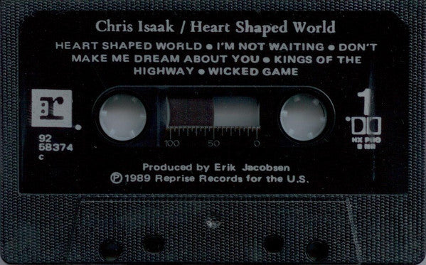 Chris Isaak – Heart Shaped World - 1989 Cassette VinylPursuit.com