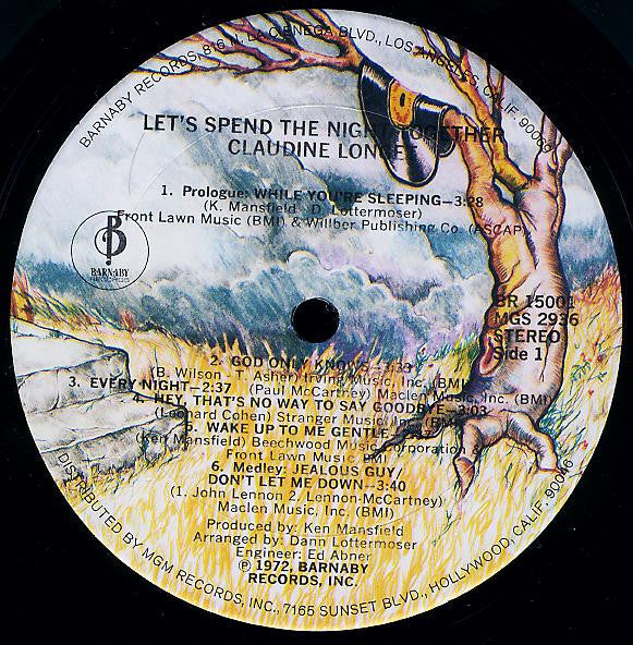 Claudine Longet – Let's Spend The Night Together - 1972 US Original VinylPursuit.com