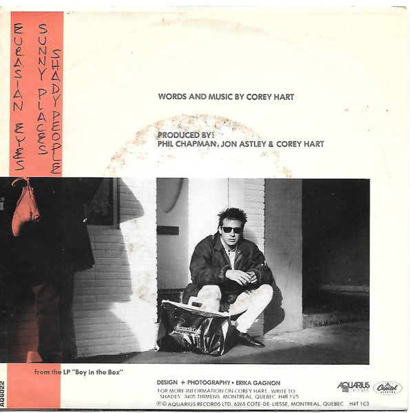 Corey Hart – Eurasian Eyes - 7" Single, 1985 Vinyl Pursuit Inc