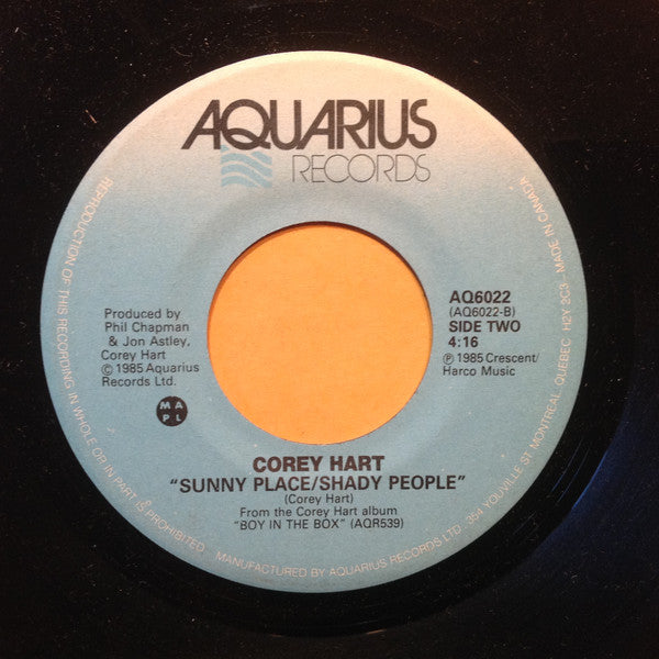 Corey Hart – Eurasian Eyes - 7" Single, 1985 Vinyl Pursuit Inc