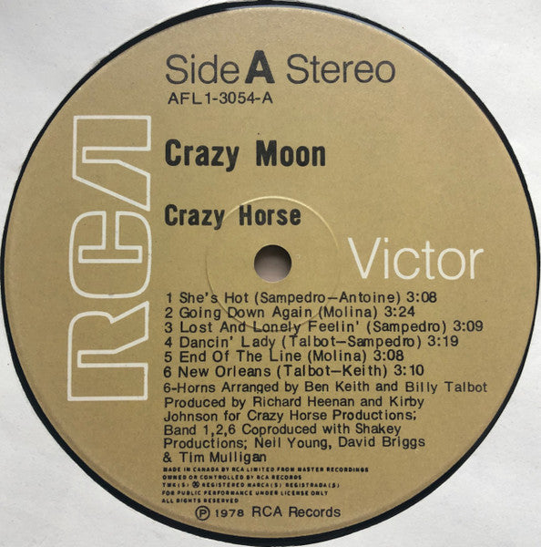 Crazy Horse – Crazy Moon - 1978 Original VinylPursuit.com