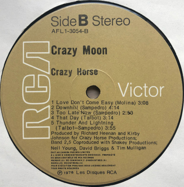 Crazy Horse – Crazy Moon - 1978 Original VinylPursuit.com