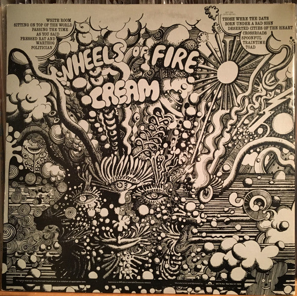 Cream – Wheels Of Fire - 1968 Original - Vinyl Pursuit Inc