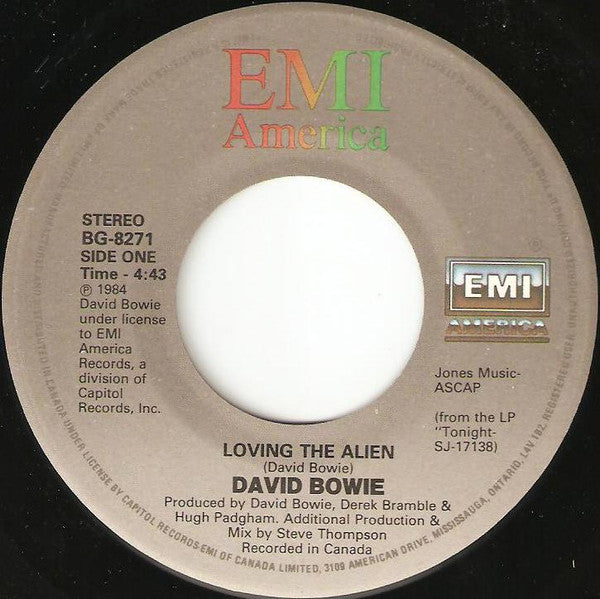 David Bowie – Loving The Alien - 7" Single, 1985 Gatefold Vinyl Pursuit Inc