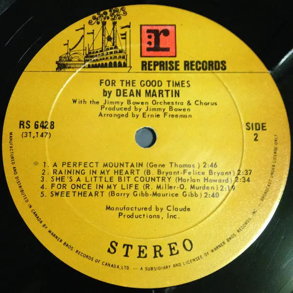 Dean Martin – For The Good Times - 1971  Original In Shrinkwrap! VinylPursuit.com