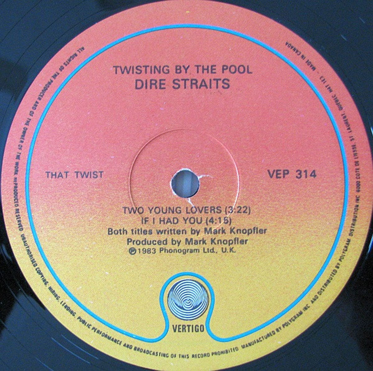 Dire Straits – Twisting By The Pool - 1983! VinylPursuit.com