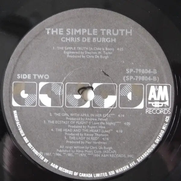 Chris De Burgh – The Simple Truth (A Child Is Born) - 1987 VinylPursuit.com