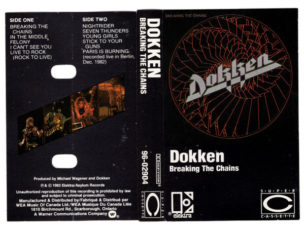 Dokken – Breaking The Chains - 1983 Cassette VinylPursuit.com