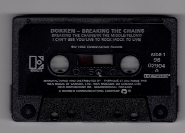 Dokken – Breaking The Chains - 1983 Cassette VinylPursuit.com