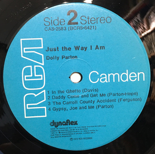 Dolly Parton – Just The Way I Am  - 1972 VinylPursuit.com