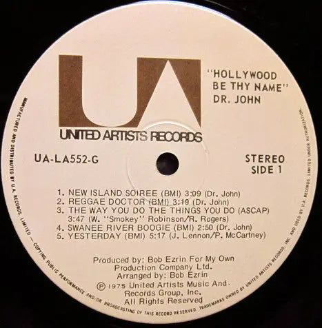 Dr. John – Hollywood Be Thy Name - 1975 Original VinylPursuit.com
