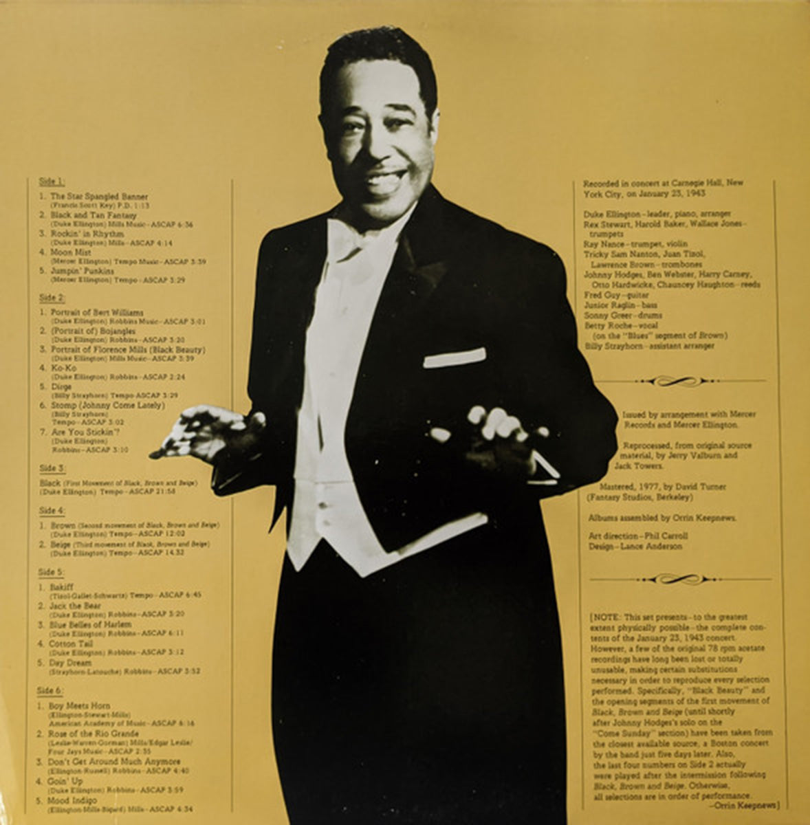 Duke Ellington And His Orchestra – January - 1977 US Pressing VinylPursuit.com