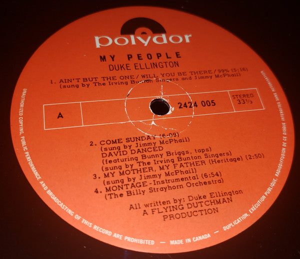 Duke Ellington – My People - 1979 Original VinylPursuit.com