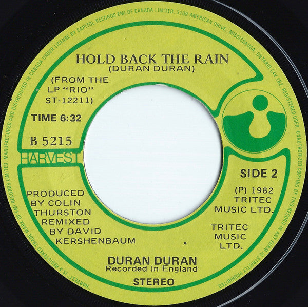 Duran Duran Rio 7" Single 1983 Vinyl Pursuit Inc