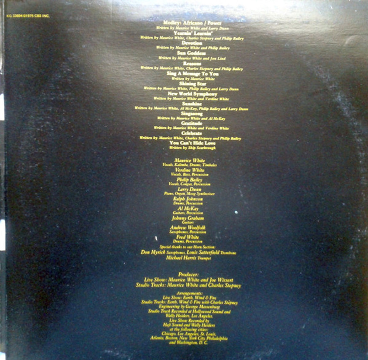 Earth, Wind & Fire – Gratitude - 1975 VinylPursuit.com