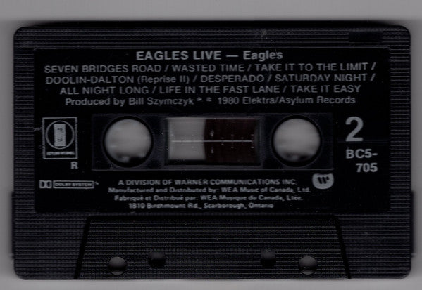 Eagles – Eagles Live - 1980 Cassette VinylPursuit.com