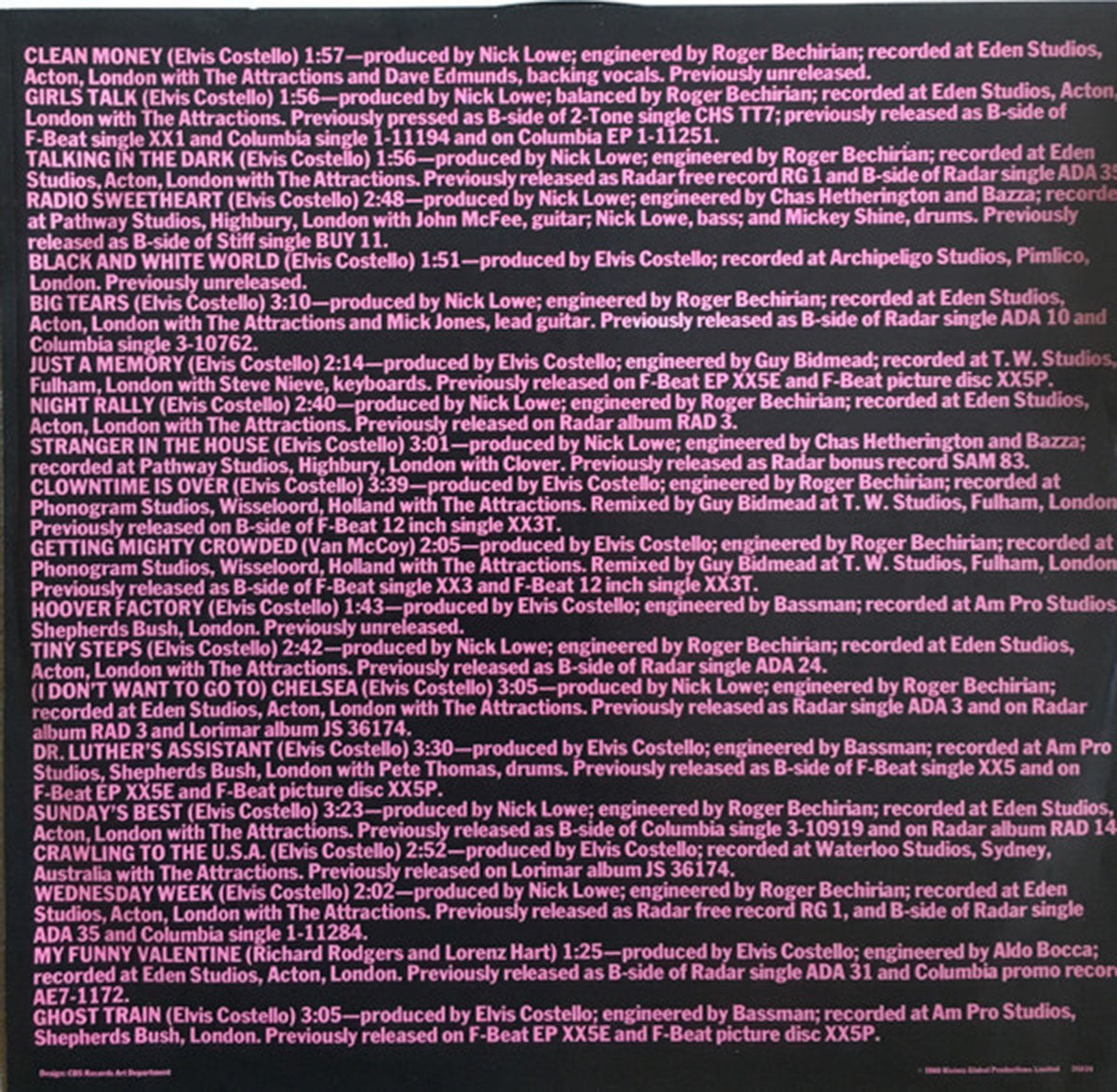 Elvis Costello – Taking Liberties - 1980 VinylPursuit.com