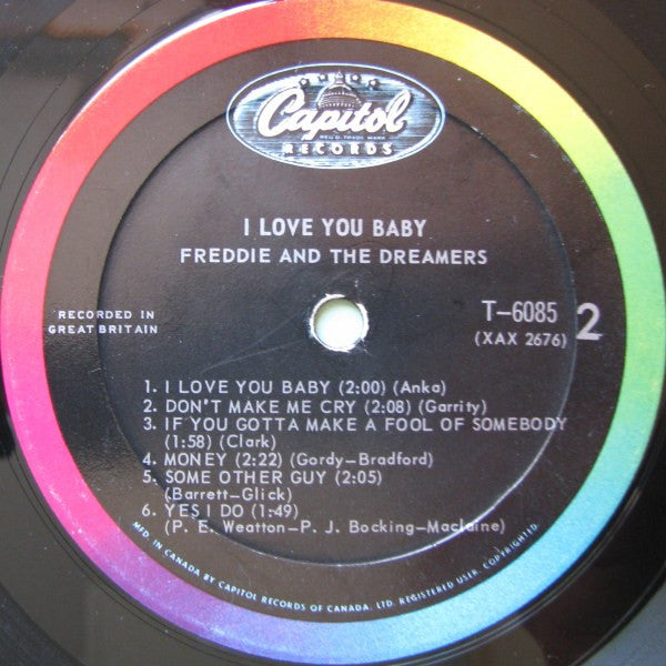Freddie And The Dreamers – Just For You / I Love You Baby - 1964 Original MONO Pressing Vinyl Pursuit Inc