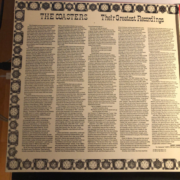 The Coasters – Their Greatest Recordings, The Early Years - 1971 Mono Pressing VinylPursuit.com