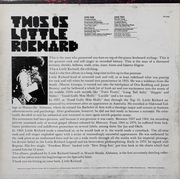 Little Richard – The Rill Thing - 1970 Original VinylPursuit.com