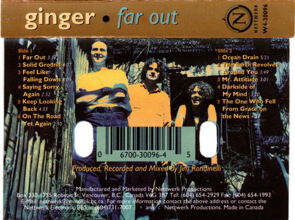 Ginger – Far Out - 1994 Cassette VinylPursuit.com