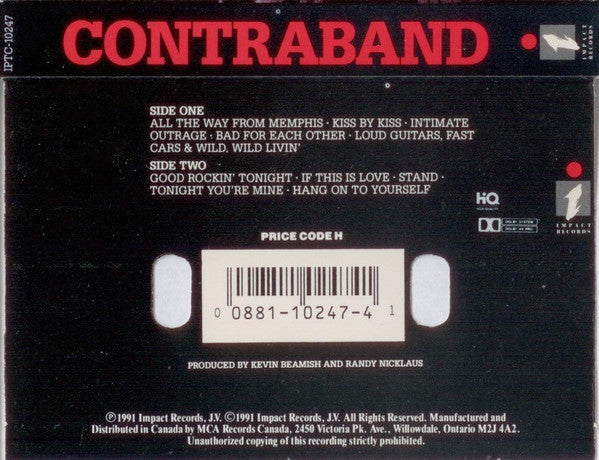Contraband  – Contraband - 1991 Cassette VinylPursuit.com