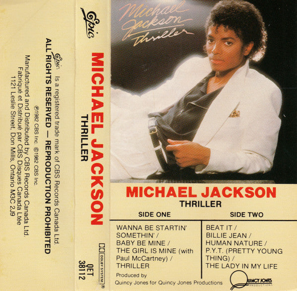 Michael Jackson – Thriller - 1982 Cassette VinylPursuit.com