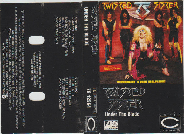 Twisted Sister – Under The Blade - 1985 Cassette VinylPursuit.com