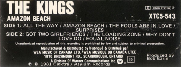 The Kings – Amazon Beach, 1981 Cassette VinylPursuit.com